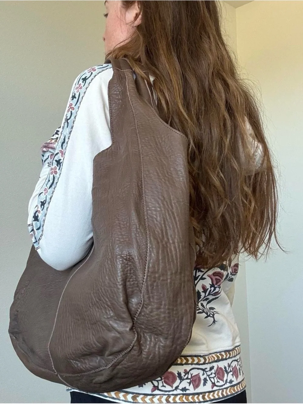 BIBA NWT Brown Leather Hobo Bag
